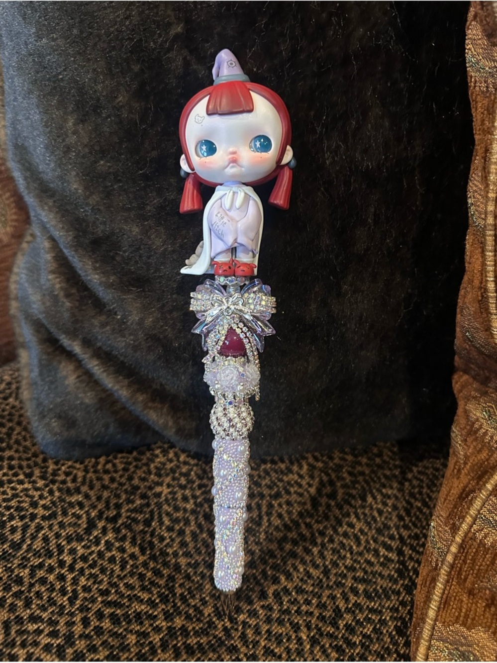 Gorgeous Hand Crafted Pen with an Authentic  POP MART Tiny Tiny as the Focal